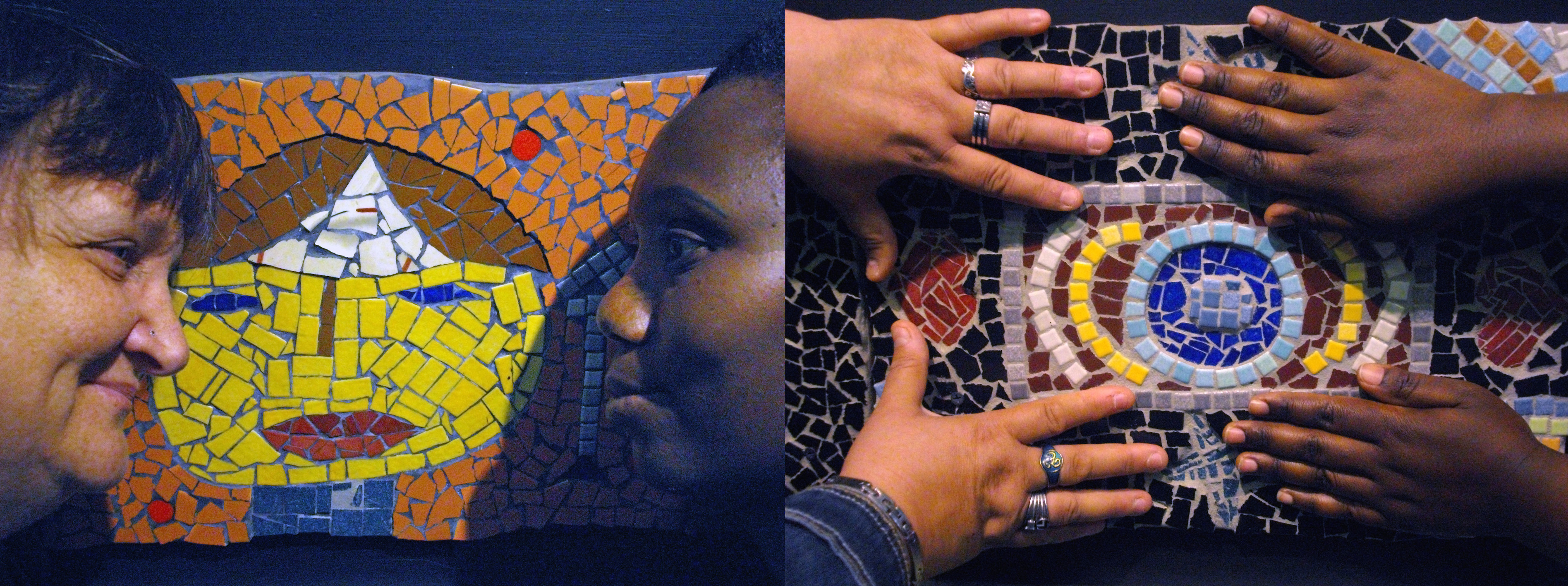 Tous égaux, noirs et blancs, avec les couleurs de nos mosaïques (p.43) Tous égaux, noirs et blancs, avec les couleurs de nos mosaïques (p.43)