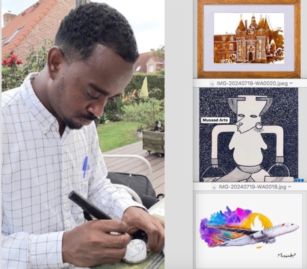 Dans sa chambre, Musaad cultive son art et l'espoir de l'asile Dans sa chambre, Musaad cultive son art et l'espoir de l'asile