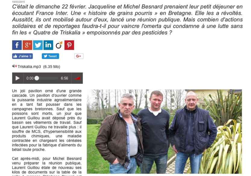 Les pesticides ont brisé leur vie Les pesticides ont brisé leur vie