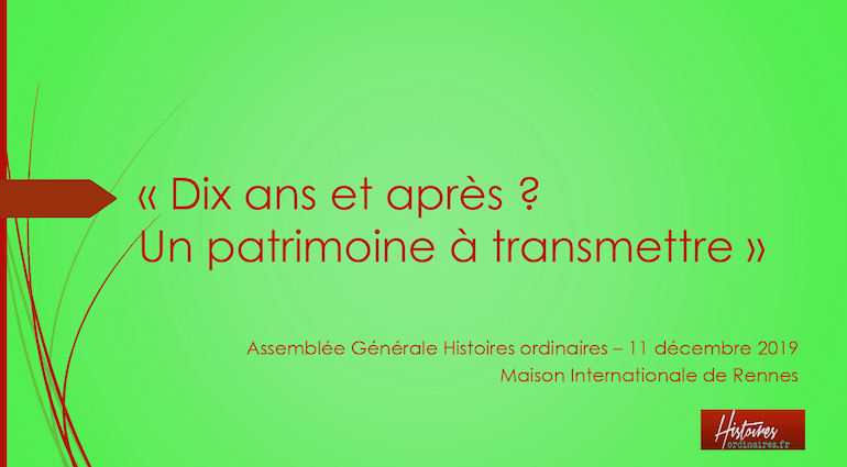 Le compte-rendu de l’Assemblée Générale du 11 décembre