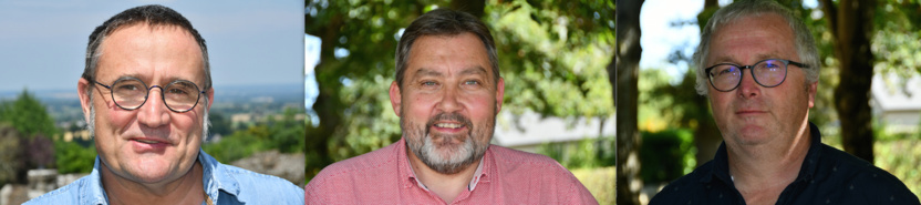 De g. à d. Yves Cariou, Laurent Prieur, Gael Hélary De g. à d. Yves Cariou, Laurent Prieur, Gael Hélary