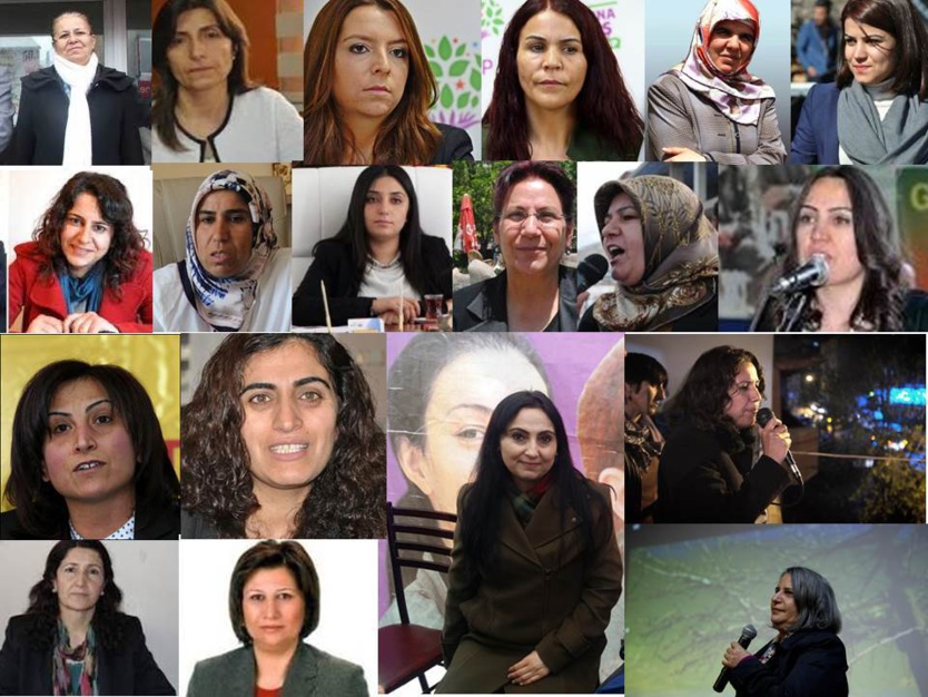 Zeynep Han Bingöl, Yıldız Çetin, Çağlar Demirel, Fatma Doğan, Leyla Güven, Dilek Hatipoglu, Selma Irmak, Servin Karakoç, Diba Keskin, Evin Keve, Mukaddes Kubilay, Mukaddes Kubilay, Burcu Celik Özkan, Edibe Şahin, Zeynep Sipçik, Aysel Tugluk, Gülser Yıldırım, Figen Yüksekdağ.