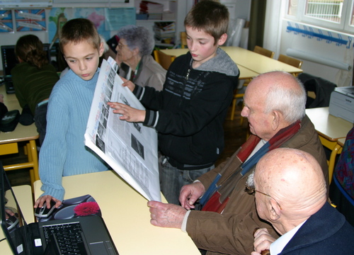 Reportage-rencontre entre scolaires et anciens