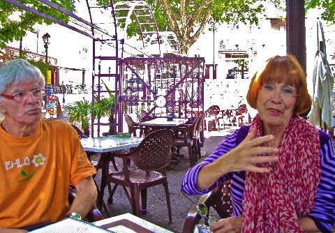 à la terrasse les Maronniers, Françoise et Bernard Lecat