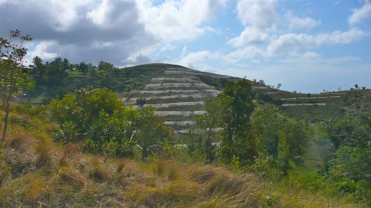 Des "contours" construits par la Fondam sur un morne au-dessus de Port-Salut