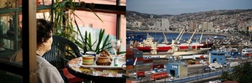 De chez elle, regardant le port de Valparaison (photo Amandine Coulombel) De chez elle, regardant le port de Valparaison (photo Amandine Coulombel)