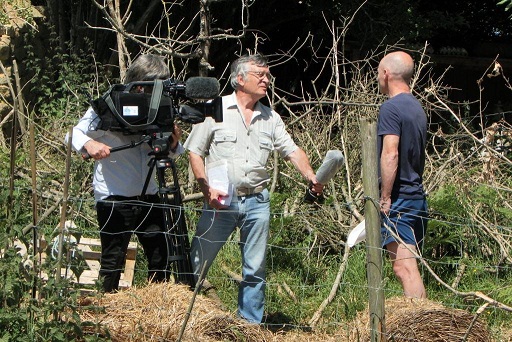 Daniel Juif en tournage à Gouezou Vras en 2020 (photo Le Moulin à images).