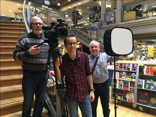 Les bénévoles du Moulin à images en tournage (photo le Moulin à images).