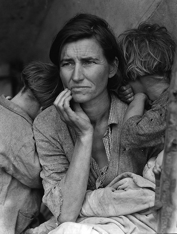 "Migrant Mother" de Dorothea Lang (1936)