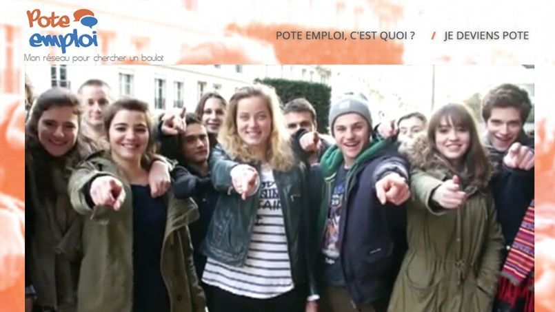 Sur "Pote emploi.fr", des jeunes partagent leurs réseaux