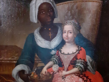 En 1777, Nantes comptait environ 700 personnes de couleur, dont 280 vivaient en esclavage.(Vue partielle d'un tableau de l'exposition "Abime").