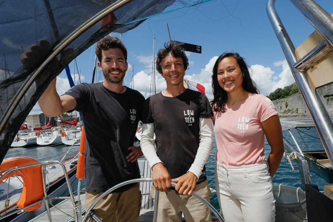 De g.à d. : Guénolé Conrad, Corentin de Chatelperron et Caroline Pultz - © Low-Tech Lab