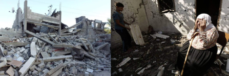 La maison familale bombardée - © D.R. La maison familale bombardée - © D.R.