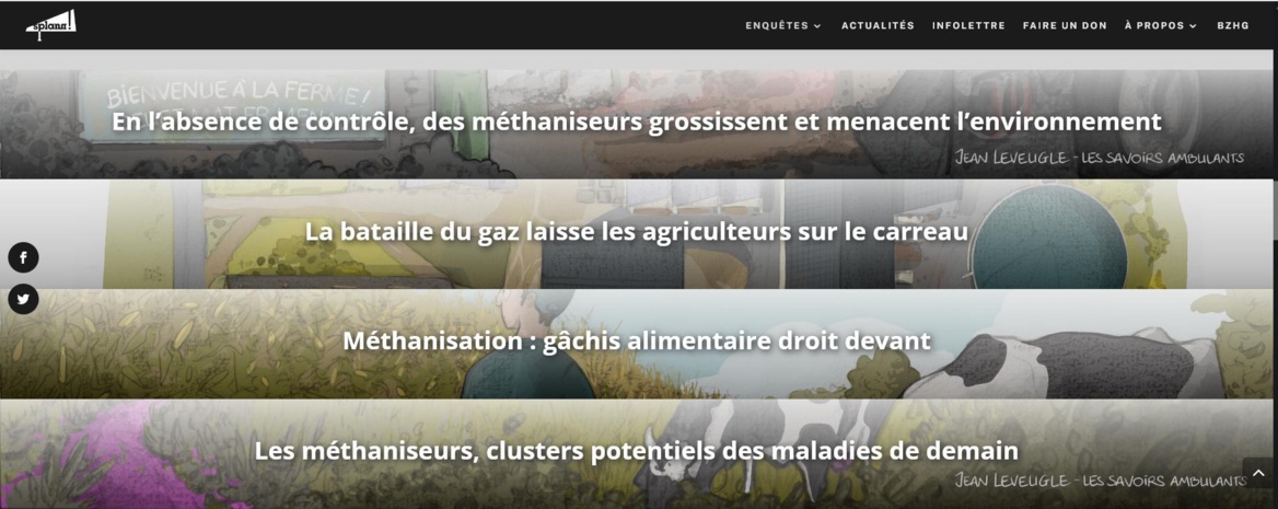 Une enquête sur les méthaniseurs en Bretagne