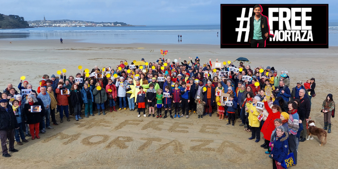 Le dimanche 12 mars, deux-cents personnes se sont rassemblées sur la plage du Ris Le dimanche 12 mars, deux-cents personnes se sont rassemblées sur la plage du Ris