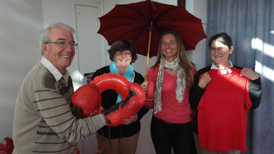 Louis-Marie, Sophie, Anne et Nicole, les quatre Sinagots Glopeurs