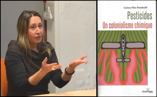 Larissa Mies Bombardi chercheuse, spécialiste des pesticides, vit en Europe où elle a dû s'exiler. Elle participait à Rennes à un débat à la Maison de la consommation et de l'environnement, le 3 avril 2024, invitée par le Collectif Brésil et l'association Amar. Le lendemain, elle intervenait à Plouer-sur-Rance.