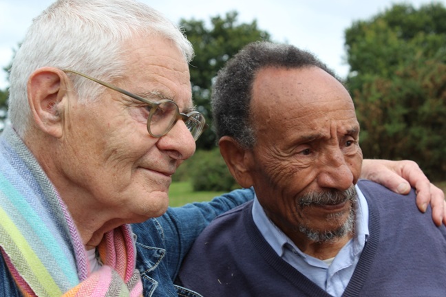 Jean Schalit et Pierre Rabi à Lanrivain, le 16 août 2015