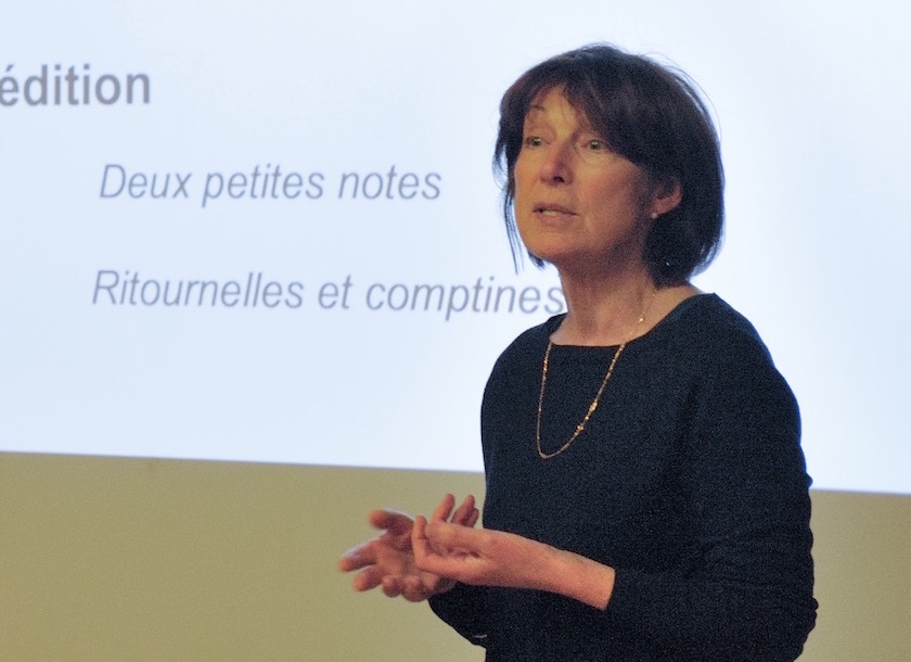 Agnès Blaire porteuse du projet d'aide à l'édition "Ritournelles et comptines"