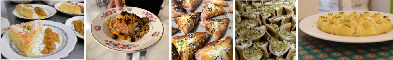 Basboussa, Kabouli, Halawet el jeben, Samboussek et Falafels, Atayefs, Fatayas,… Les délices du monde dans les assiettes. Basboussa, Kabouli, Halawet el jeben, Samboussek et Falafels, Atayefs, Fatayas,… Les délices du monde dans les assiettes.