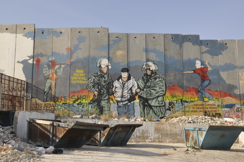 Fresque sur le mur séparant Israël et la Cisjordanie - © CC BY-NC 2.0