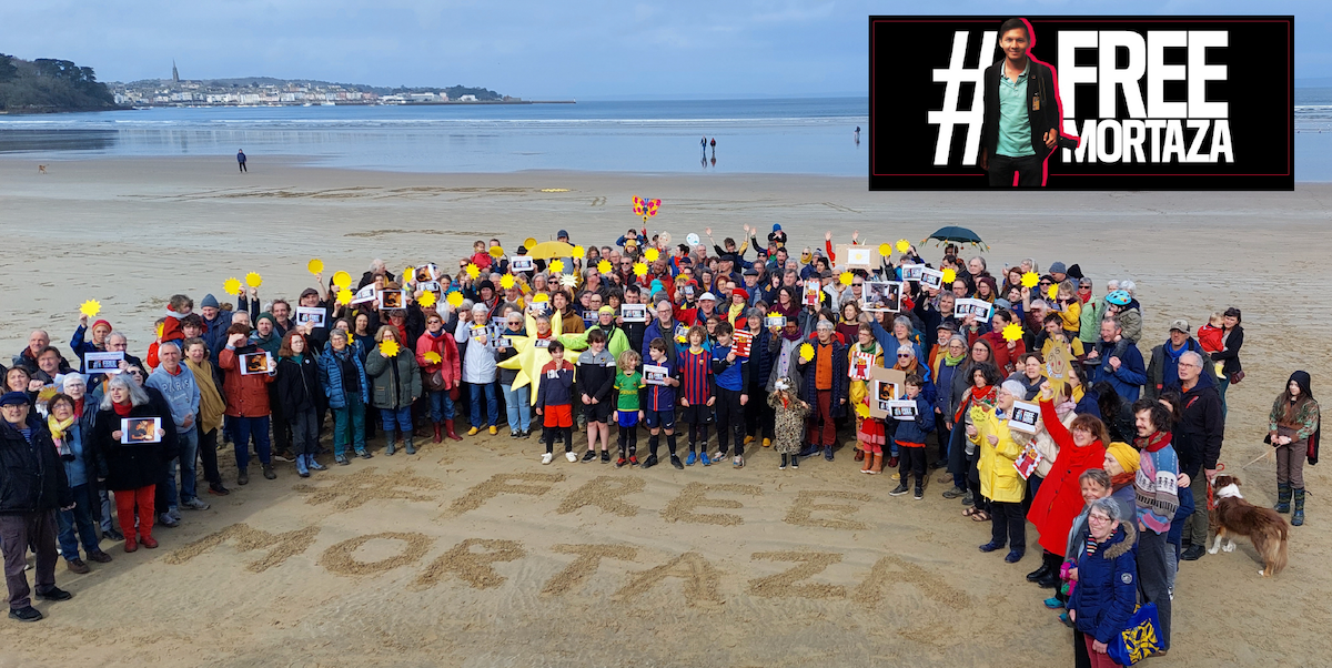 Le dimanche 12 mars, deux-cents personnes se sont rassemblées sur la plage du Ris Le dimanche 12 mars, deux-cents personnes se sont rassemblées sur la plage du Ris