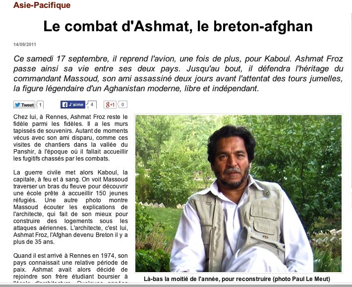 Ashmat, le Breton-Afghan, repart de nouveau à Kaboul