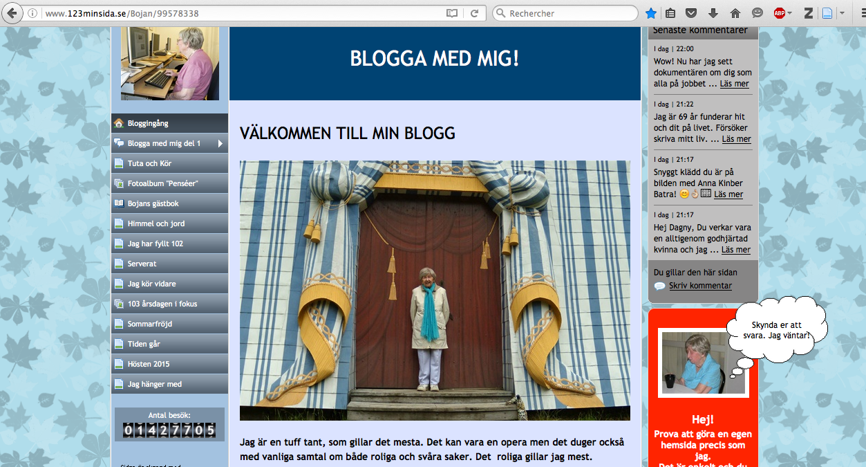 Capture d'écran du blog de Dagny.