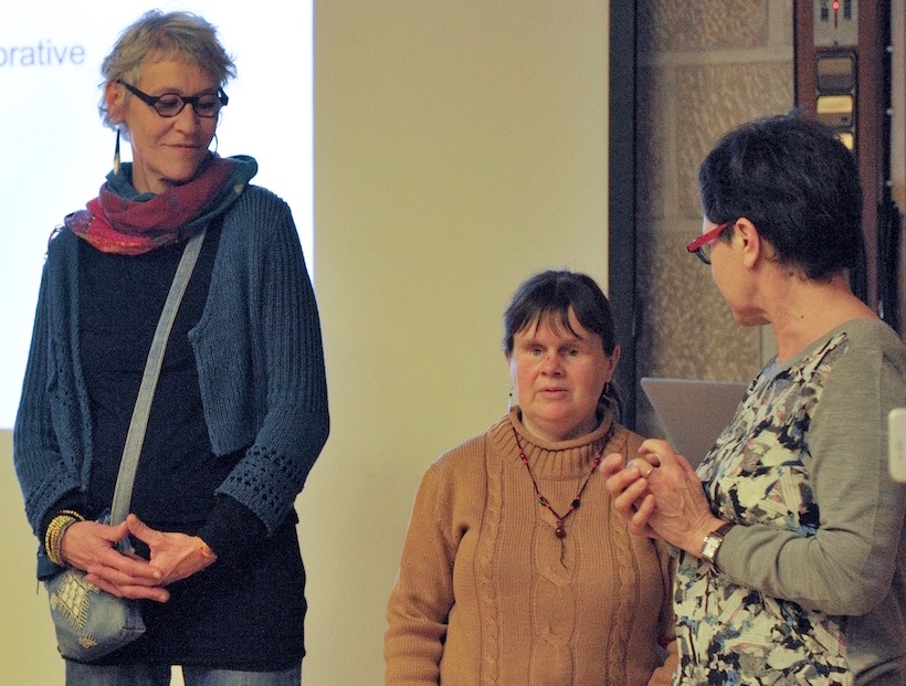 Claire, Magali et Marie Annick parlent du projet "Croque notes"