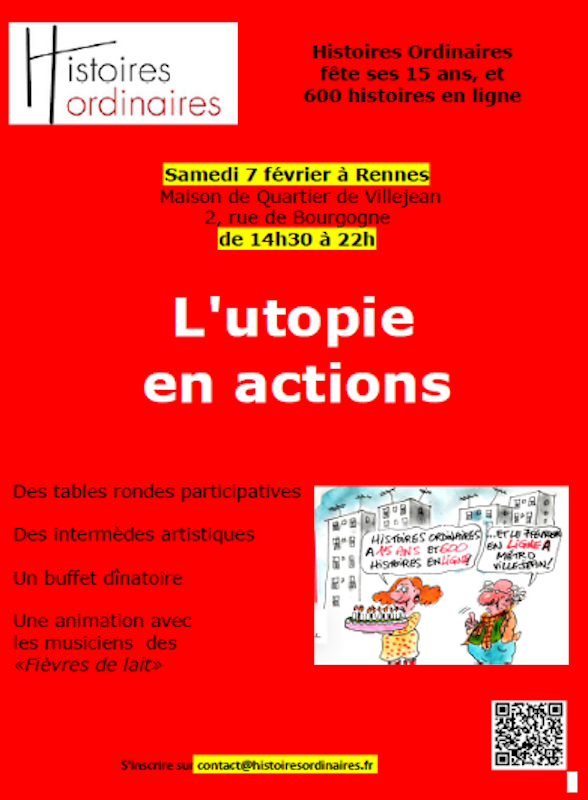 Le 7 février, fêtez avec la rédaction les 15 ans d'Histoires Ordinaires