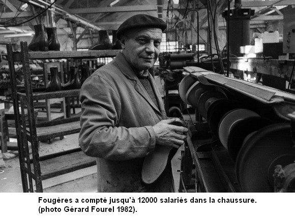 A Fougères, 12000 personnes ont travaillé dans la chaussure (photo Gérard Fourel 1982)