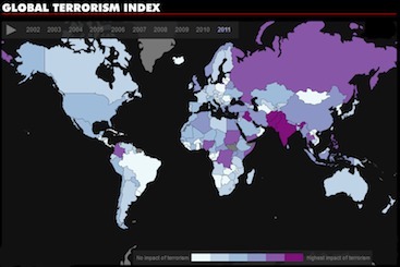 La carte du terrorisme La carte du terrorisme