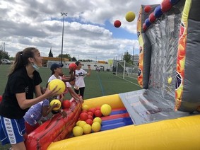 Le foot-flèche se joue autour d'une cible géante (photo CPB)