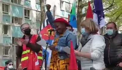 Pour l'association Kuné, Régine Komokoli a souhaité la bienvenue à Villejean. (capture d'écran de la page Facebook de Kuné)