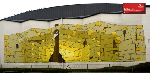 Le REP+ ne pourra pas tout mais il apportera des garanties aux écoliers et collégiens de Villejean. (Fresque à l'entrée du collège)