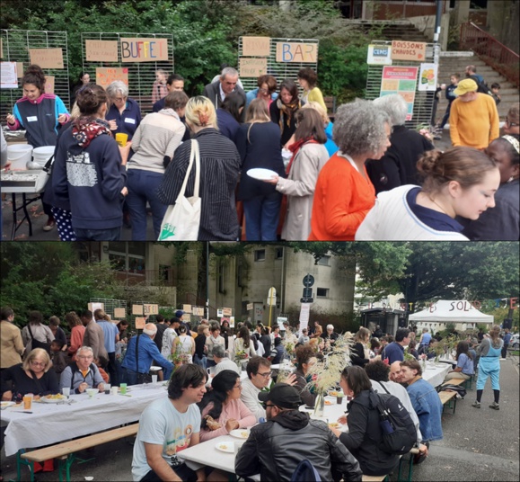 Environ 150 personnes ont participé au Banquet des solidarités, malgré les incertitudes de la météo.. Environ 150 personnes ont participé au Banquet des solidarités, malgré les incertitudes de la météo..