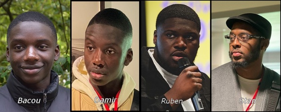 Bacou a présenté le débat et les participants. Stan a animé la rencontre. Ruben est intervenu comme représentant de leur collectif. Damir a donné la parole au public. Photos Julien Mignot Les Champs Libres Bacou a présenté le débat et les participants. Stan a animé la rencontre. Ruben est intervenu comme représentant de leur collectif. Damir a donné la parole au public. Photos Julien Mignot Les Champs Libres