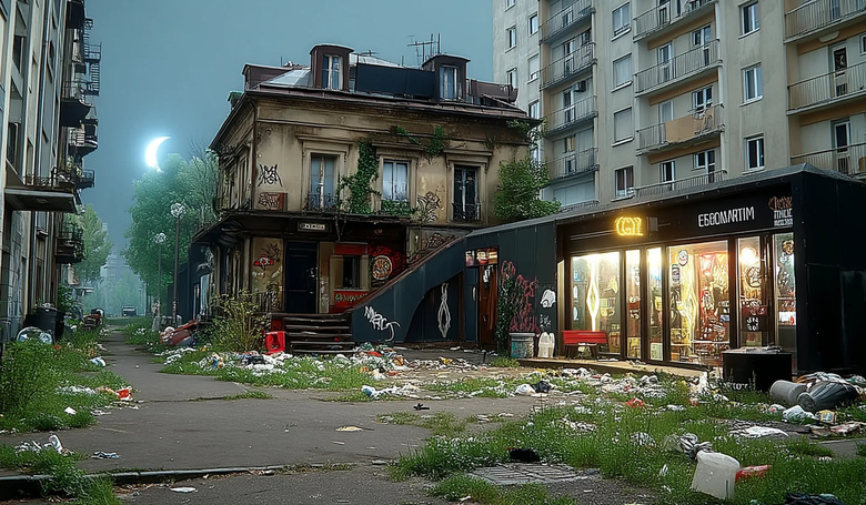 Quand je pense à l'avenir, j'imagine que tous les restaurants seront fermés par manque de clients. tout serait délabré et la nourriture coûterait cher. Il y aura beaucoup de pollution et le paysage sera sombre. BUNYAMIN / ABDELLAH
