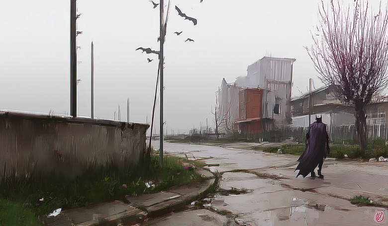 Quand je pense au futur, je vois un avenir dystopique, toxique et malsain, avec un air irrespirable. J'imagine que l'être humain ne serait plus vraiment "humain", car il aurait perdu son sens de la morale. Les rues seraient désertes et quelques rares personnes oseraient encore sortir dehors.   GODERIC / LOUIS / EWEN