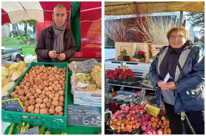 Yann, pour les fruits et légumes (Ille-et-Vilaine). Annie pour les fleurs (Ille-et-Vilaine)