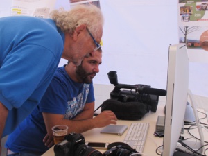 Sur le stand HO, à la fête au village, Alain et Marvin